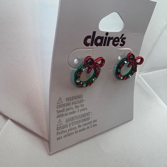 Christmas wreath earrings - Picture 2 of 3